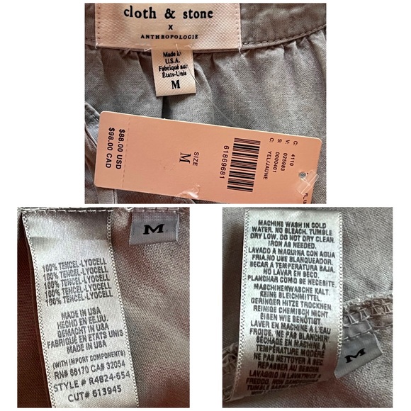 Anthropologie Cloth & Stone Flutter Sleeve Tank Top M - Picture 13 of 13